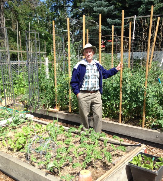 Jim in his garden