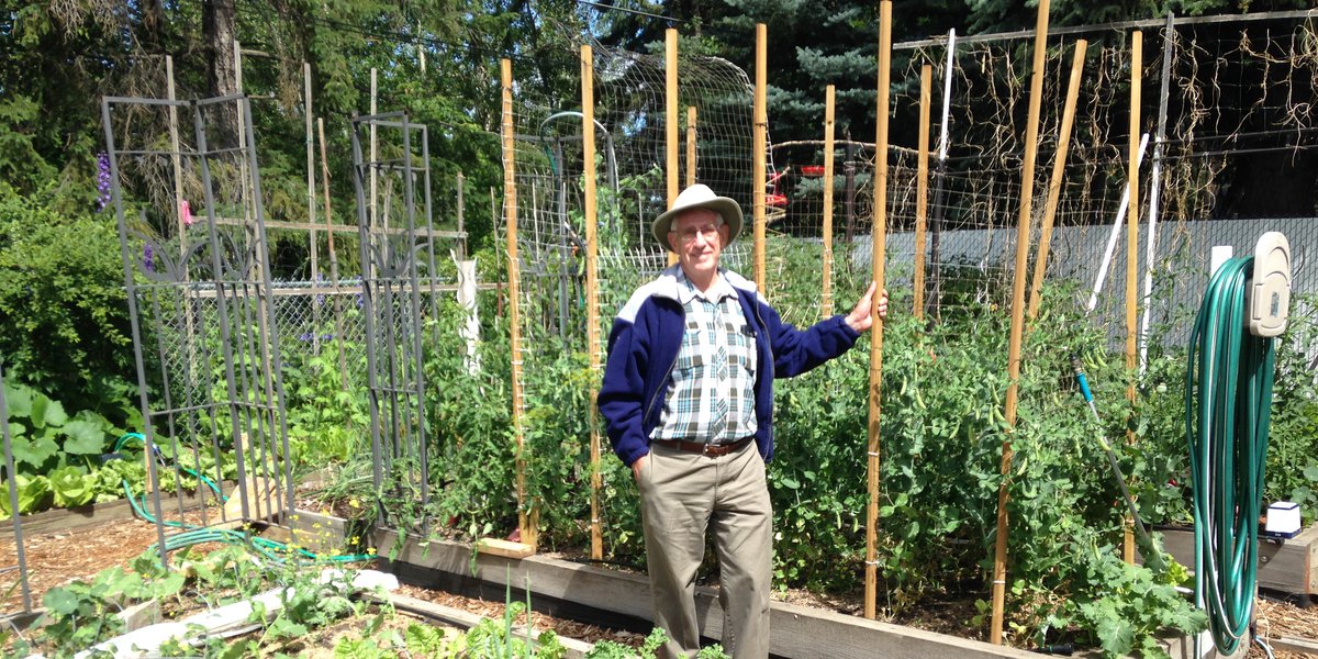 Jim in his garden