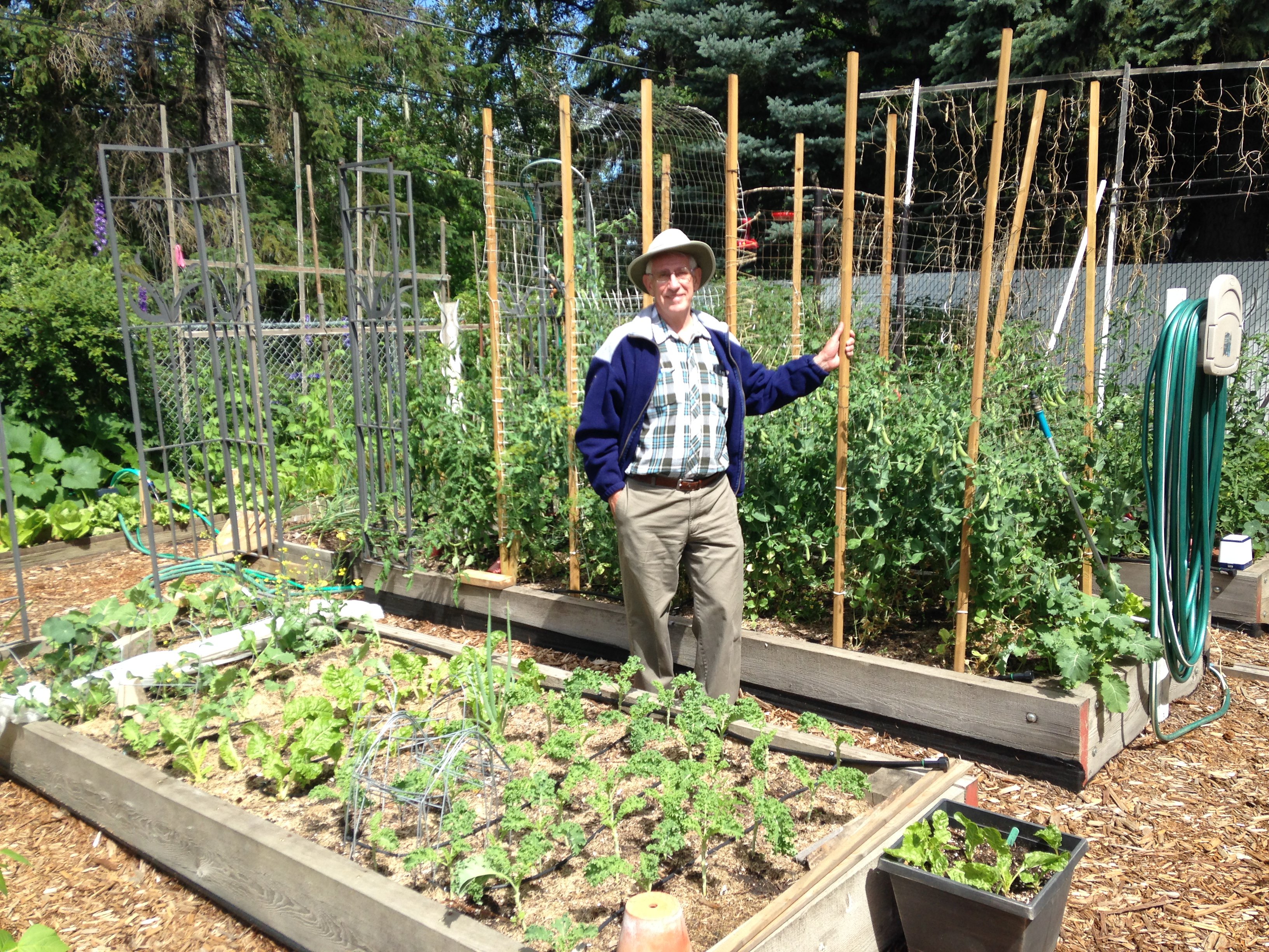 Jim in his garden