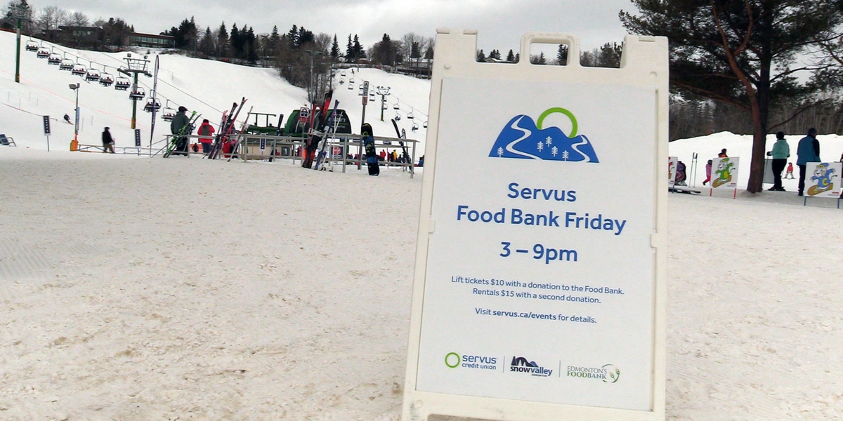 Servus Food Bank Fridays At Snow Valley Edmonton S Food Bank